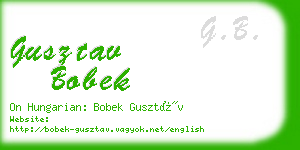 gusztav bobek business card